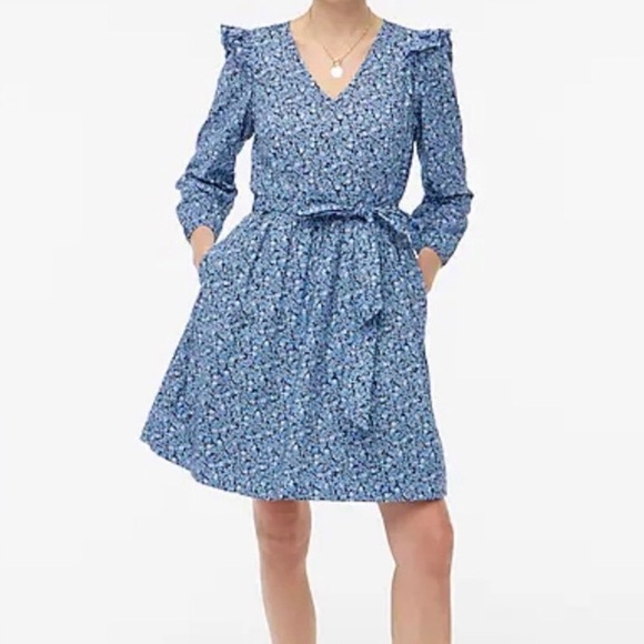 J. Crew Lightweight Cotton Puff-Sleeve Mini Dress - Picture 15 of 16